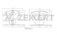 Колодки тормозные передние Zekkert BS1163 BMW 1 E82 11- 3 E90-E93 04- 5 E60,E61 01- JBP0283 E400268