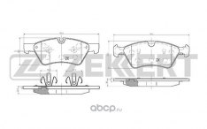 Колодки тормозные передние Zekkert BS1214 MB E-Class 211 03- G-Class W463 12- JBP0267 E400259