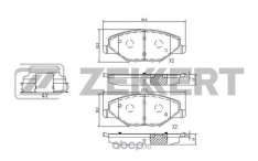 Колодки тормозные передние Zekkert BS1251 Skoda Fabia (5J) 07-, VW Polo V 10- X3P0129