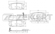 Колодки тормозные задние Zekkert BS1299 Captiva C100 C140 06- Opel Antara 06- JHT0183