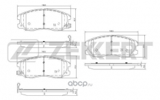 Колодки тормозные передние Zekkert BS1300 Captiva C100 C140 06- Opel Antara 06- X3P0149 D11242MH