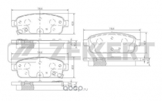 Колодки тормозные задние Zekkert BS1302 Aveo T300 13- Cruze J300 305 308 09- Opel Astra J 09-X3P0124