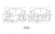 Колодки тормозные задние Zekkert BS1362 Audi A4 V 15- A5 II 16- A6 18- A7 II 17- Q5 JBP0609 E410573