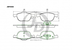 Колодки тормозные передние Zekkert BS1599 Ford Focus II, III 04-, Mazda 3 I, II 03- X3P0030