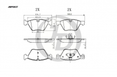 Колодки тормозные передние Zekkert BS2388 BMW 5 F10 F11 10- JBP0637