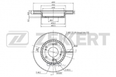 Диск тормозной передний Zekkert BS5736 Honda Civic VII 02- K001660