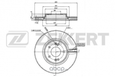 Диск тормозной передний Zekkert BS6021 Tucson 15- Cee’d III 18- Optima IV 15- JBD0139 BS6021