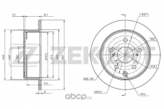 Диск тормозной задний Zekkert BS6196 Cresta X100 96- Chaser X100 92- Mark II 96- K011656