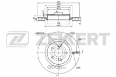 Диск тормозной передний Zekkert BS6288 Toyota Camry V70 17- Rav 4 A50 18- K001778