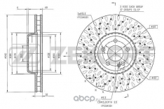 Диск тормозной передний Zekkert BS6550 MB E-Class 213 238 16- C-Class 205 14- 0004212212