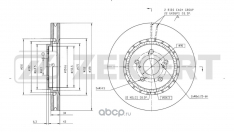 Диск тормозной передний Zekkert BS6633 RAV 4 A50 H50 18- Lexus RX _L2_ 15- 4351248140