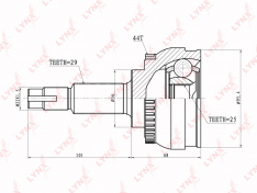 Шрус наружный LYNXauto CO5711A Nissan Cefiro A33 VQ20 / 25D# 98-02, X-Trail 00-