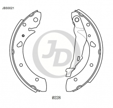 Колодки тормозные задние барабанные JustDrive JBS0021 Avensis AT220/221/CT220/ST220 97- K2347