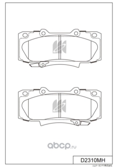 Колодки тормозные передние Kashiyama D2310MH TO Hilux KUN26 04-