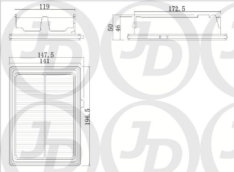 Фильтр воздушный JustDrive JDA0117 FIT, CITY, FREED L15B, L13B ’13- DFA20033 NFH1247