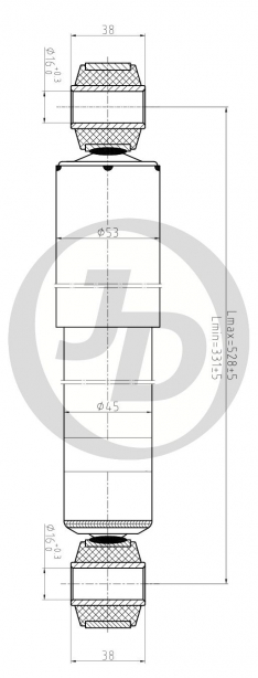 Амортизатор задний JustDrive JAA0542 HYUNDAI H1 Starex 97-; HYUNDAI H200 97-; HYUNDAI Satellite 97-;