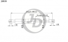 Амортизатор газовый задней двери JustDrive JAD0156 HY Santa Fé III (DM)