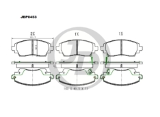 Колодки тормозные передние JustDrive JBP0453 TO COROLLA (E11_) 1,4-1,6VVTI 02-