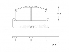 Колодки тормозные передние Akebono AN113K COROLLA — #E9#, #E1##, AE95, #T17#, #L4#, #L5#, EP8#, EP9#