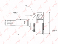 Шрус наружный LYNXauto CO7522A 26/27