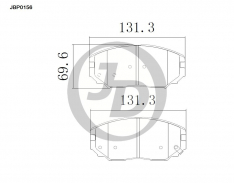 Колодки тормозные передние JustDrive JBP0156 HY NF Sonata GL 06-, Azera