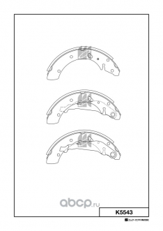 Колодки тормозные задние барабанные Kashiyama K5543 Honda Accord D16B7
