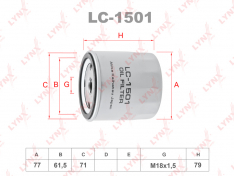 Фильтр масляный LynxAuto LC1501 Daewoo Nexia/Espero/Lanos/Leganza/Nubira/Lacetti 1.3-2.0