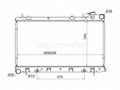 Радиатор охлаждения двигателя Sat SB000199 Subaru Forester 97-02 / Impreza 00-07