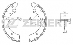 Колодки тормозные задние барабанные Zekkert BK4207 HO CR-V RD1/2 95-, Civic EU1/2/3/4 00-, HR-V GH3/