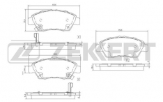 Колодки тормозные передние Zekkert BS1109 HO Civic Hybrid ES9 FD3 sep 00-