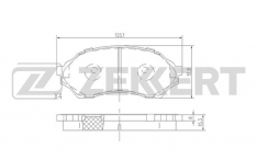 Колодки тормозные передние Zekkert BS1118 MZ Familia 98-, 323 98-