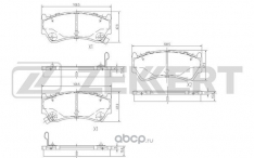 Колодки тормозные передние Zekkert BS1217 NI Sunny, Pulsar B14/N15