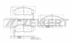 Колодки тормозные передние Zekkert BS1226 NI Serena C25 05-, Pathfinder R51M 05-