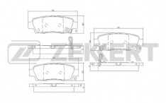 Колодки тормозные задние Zekkert BS1862 Mark 9# 92-96, Crown 151 95-99, Avalon 95-00 D2131MH X3P0034