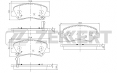 Колодки тормозные передние Zekkert BS1910 HY Solaris; Atlas, Emgrand 7, EC7 FE3, Geely Emgrand  X7 N