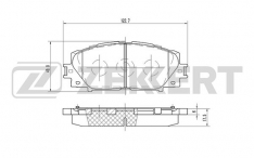 Колодки тормозные передние Zekkert BS1940 TO Vitz/Yaris/Belta 9# 05-, Corolla NZE141 X 06-; DA Passo