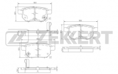 Колодки тормозные задние Zekkert BS1973 TO Prius ZVW30/5 2ZRFXE 09-; LE CT200H ZWA10 2ZRFXE 10-