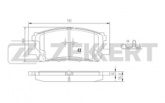 Колодки тормозные передние Zekkert BS1994 TO Harrier/LE #U3# 03-,Kluger MHU28W 05-