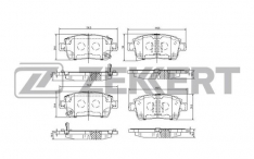 Колодки тормозные передние Zekkert BS2695 TO Corolla/etc 12# 00-, Vitz/FunCargo 99-, Premio 02-, Opa