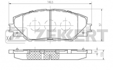 Колодки тормозные передние Zekkert BS2716 TO RAV4 ACA30_series/ALA30 05-