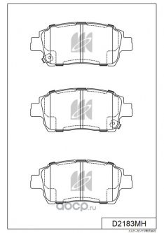 Колодки тормозные передние Kashiyama D2183MH Corolla/etc 12# 00-, Vitz/FunCargo 99-, Premio X3P0002