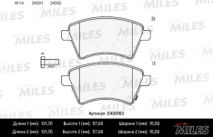 Колодки тормозные передние Miles E400163 SZ SX4 RW415