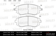 Колодки тормозные передние Miles E400220 SU Impreza 00-, Legacy 98-, Forester -sti 01-