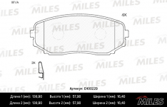 Колодки тормозные передние Miles E400229 MZ CX-7 ER/ER3P 06-, MPV LY3P 06-