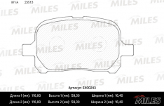 Колодки тормозные передние Miles E400243 TO Estima 3#/4# 00-03