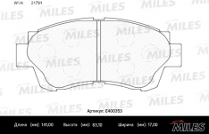 Колодки тормозные передние Miles E400353 TO Carina ED ST202 93-, Altezza/Altezza Gita GXE10/SXE10 98