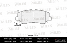 Колодки тормозные передние Miles E400447 MZ CX-5 (KE2AW/FW, KEEAW/FW) 12-