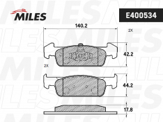 Колодки тормозные передние Miles E400534 RE Logan 13-, Sandero/Stepway 13-