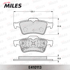 Колодки тормозные задние Miles E410113 MZ Axela/MZ3 BK# 03-, Premacy/MZ5 CR# 05-; NI Primera P12E 02