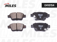 Колодки тормозные задние Miles E410154 TO Avensis #T25# 03-, Estima #R50/55 06-, CorollaVerso #R10 0